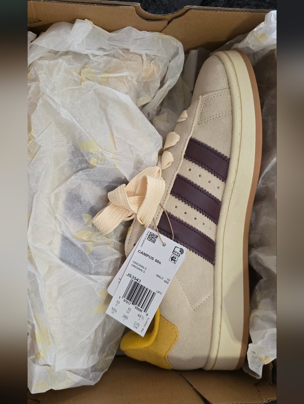 Campus 00s Suede Sneakers with Purple Stripes